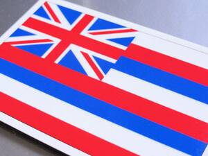 1■USA_ハワイ州旗ステッカー Sサイズ 5x7.5cm 1枚■ Hawaii Flag sticker decal アメリカ アメリカン USA 耐水シール オアフ アロハ