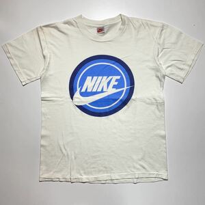 【M】90s NIKE LOGO PRINT S/S TEE 90年代 ナイキ ロゴ プリント 半袖Tシャツ Tシャツ USA製 銀タグ G989