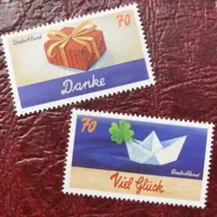 52052セール現品限り　外国切手未使用　ドイツ発行プレゼント他2種揃