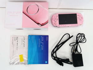 bn080/PSP/本体 ブロッサム・ピンク PSP-3000/外箱・付属品有/メモリースティック4GB付き