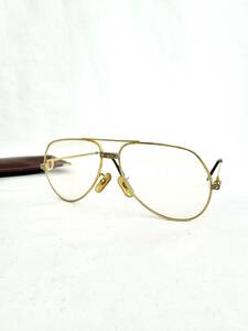 6D2822【本物保証】カルティエ ティアドロップ メガネ 眼鏡 サングラス サントス ゴールド ロゴ Cartier