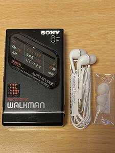 SONY ウォークマン WM-F203 電池ボックス付き マットブラック (カセットテープ 再生/録音、ラジオ AM/FM)