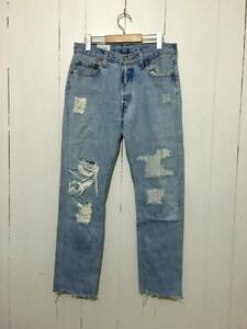 USA製☆Levis 501 yoused リメイク カットオフ ダメージ加工