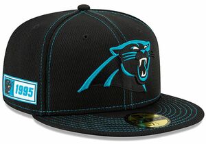 【7.1/4】 限定 100周年記念モデル NEWERA ニューエラ Panthers パンサーズ 59Fifty 黒 キャップ 帽子 NFL アメフト 公式 USA正規品
