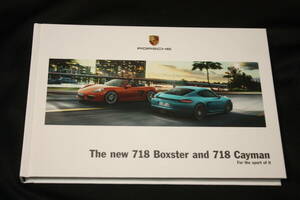★2017年モデル ポルシェ718 厚口本カタログ（ケイマン/S、ボクスター/S） 日本語版 ポルシェジャパン発行 Cayman & Boxster