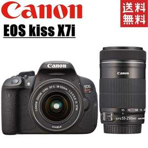 キヤノン Canon EOS kiss X7i ダブルレンズセット デジタル 一眼レフ カメラ 中古