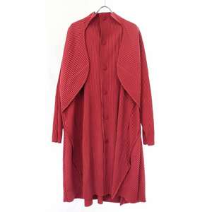 HOMME PLISSE ISSEY MIYAKE オム プリッセ イッセイ ミヤケ 23SS VASE COAT ベース プリーツコート HP31JA144 レッド 3 IT46B3RXCMS4