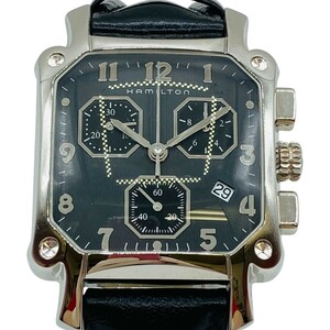 ◎◎ HAMILTON ハミルトン ロイド クロノグラフ クォーツ メンズ 腕時計 H194120 ブラック やや傷や汚れあり