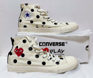 ■激レア■プレイ コムデギャルソン限定コンバース ハート×ポルカドット■白■サイズ28cm■Play COMME DES GARONS■国内直営店正規品