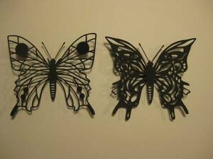 立つ・貼る切り絵　蝶々Ｂ・Ｃ創作模様　足口付　壁飾りにも
