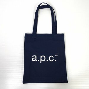 【新品同様 非売品】A.P.C. アーペーセー トートバッグ ロゴ ネイビー 紺 かばん 鞄 APC
