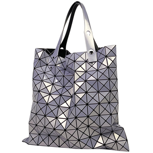 イッセイミヤケ ISSEY MIYAKE プリズム トートバッグ バオバオ BAOBAO PVC シルバー レディース 【中古】