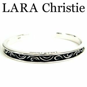 LARA Christie ララクリスティー セイントグラスバングル ブラック メンズ シルバー925 エナメル B3036-B