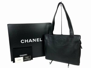 CHANEL / シャネル トートバッグ ショルダーバッグ レザー ブラック