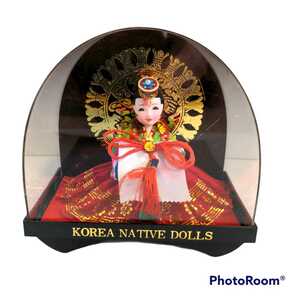 韓国人形　コリア人形　コリア　ネイティブ　ドールズ　韓国土産　かわいい　チョゴリ　華やか　16×16×9.5cm