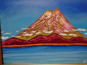 ≪国美協≫TOMOYUKI・友之、『彩 富士山』、油彩画、F6号：40,9×31,8cm、一点物、新品高級油彩額付、直筆サイン・真作保証付