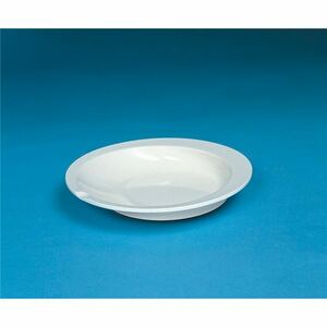 （まとめ）アビリティーズケアネット 食事用具 すくいやすい皿 アイボリー F50100【×15セット】