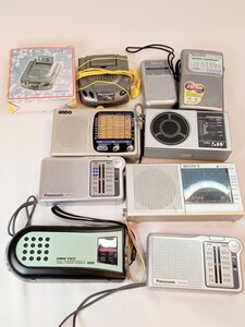 【ジャンク品】 ポータブルラジオ 携帯ラジオ Panasonic パナソニック SONY ソニー TOSHIBA ANDOなど9個セット FM AM RF-P150A 動作未確認 