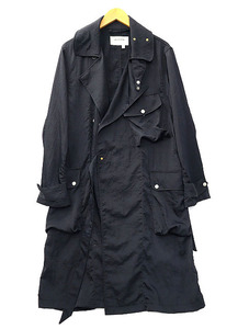 ANACHRONORM アナクロノーム AN007 TRENCH COAT ナイロンツイル トレンチコート 00 BLACK 黒 メンズ