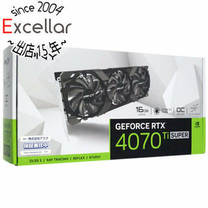 PNY GeForce RTX 4070 Ti SUPER 16GB OC LED トリプルファン VCG4070TS16TFXPB1-O PCIExp 16GB [管理:1000028192]