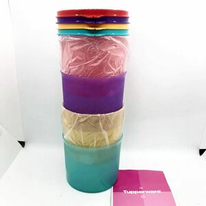 新品　未使用　250ml タッパーウエアー パステル　カップ4個セット　レア　入手困難　完売　廃盤品！Tupperware 保存容器 丸型　スナック？