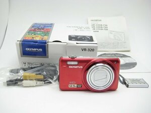 ★ハローカメラ★0206 OLYMPUS VR-320/1400万画素 ズーム12.5X 本体、取説、AVとバッテリーのみ 　動作品 1円スタート 即決有り