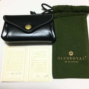GLENROYAL グレンロイヤル 財布 小銭入れ サイフ フルブライドルレザーコインケース SMALL PURSE スコットランド製 ブラック