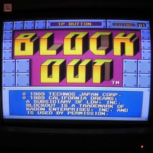 1円〜 テクノスジャパン/TECHNOS ブロックアウト BLOCK OUT インスト純正 動作確認済【20