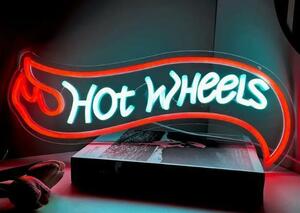 ホットウィール Hot Wheels ロゴ 電飾看板 ロゴサイン ディスプレイ