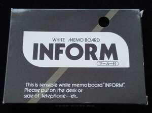 ☆WHITE MEMO BOARD INFORM ホワイト メモ ボード 日本製 新品！☆