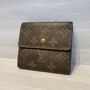 1698 即決 LOUISVUITTON ルイヴィトン ポルトモネ ビエ カルトクレディ モノグラム 三つ折り 財布 コンパクト ウォレット Wホック