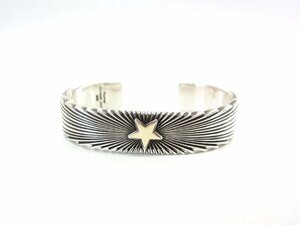 NAVAJO ナバホ族 Pat Bedonie パットベドニー バングル 14K スター sterling ∠UA10738