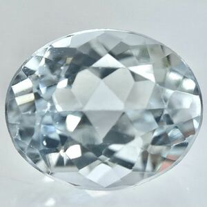 〔天然アクアマリン2.930ct〕A 約9.97×8.24mm ルース 裸石 aquamarine 宝石 ジュエリー ソーティング付き テDG0