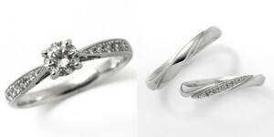 婚約指輪 安い 結婚指輪 セットリング ダイヤモンド プラチナ 0.4カラット 鑑定書付 0.415ct Eカラー VS1クラス 3EXカット H&C CGL