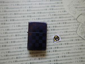 ZIPPO ジッポー44黒　格子柄　Made in USA　アメリカ米国製　使用感傷あり