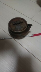 送料無料 備前焼 備前 宝瓶 煎茶道具 急須 茶道具 茶器 在銘 茶注 備前宝瓶 アンティーク コレクション ジャンク品