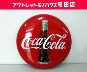 コカ・コーラ 3Dボタンサイン 丸看板 幅50cm 壁掛 コーラ瓶イラスト アメリカンダイナー Coka cola 札幌市 屯田店
