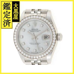 ROLEX　レディース オートマチック　デイトジャスト28 279384RBR　ホワイトシェル10PD文字盤 Dベゼル K18WG/SS【472】