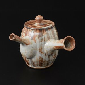 ◎473911 【SALE♪】 未使用品 美濃焼 澤窯 可児一広 志野 十草急須 横手急須 土瓶