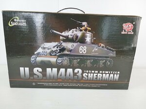 [B5D-64-107-3] ジャンク HENG LONG ヘンロン/アオシマ 1/16スケール ラジコン戦車 U.S.M4A3 SHRRMAN シャーマン