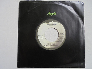 Appleシングルレコード YOKO ONO PLASTIC ONO BAND『 MRS, LENNON 』US盤シングル Apple 1839 美品