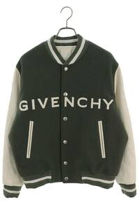 ジバンシィ GIVENCHY BM011S6Y16 サイズ:48 ロゴデザイン袖レザーテディブルゾン 中古 SB01