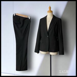 【ZAZIE】 ストレッチパンツスーツ ブラック