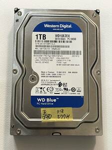 5096　中古 WD Western　Digital 3.5インチ　HDD　WD10EZEX 1.0TB SATA 正常 判定 7200 RPM 使用時間極少