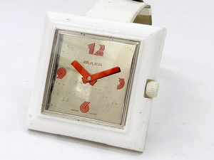 【侍】ヴィンテージ 当時物 スイス製 BULER ビューラー 手巻き アクリルケース 腕時計 動作確認済 希少 20-286