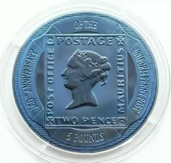 チタン貨(モーリシャスの2ペンス・ブルー)ジブラルタル
Pobjoy Mint