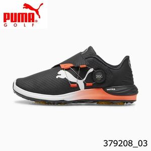 プーマゴルフ 379208-03 26.0cm スパイクレス メンズ ゴルフシューズ PUMA Black-Red Blast 即納