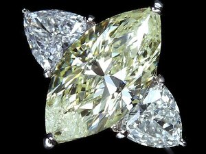 IUM11523SS【1円～】新品【RK宝石】《Diamond》極上イエローダイヤモンド 特大1.619ct!! 極上脇石クリアダイヤ Pt900 超高級リング ダイヤ