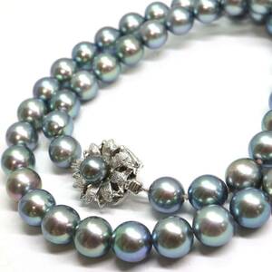 《アコヤ本真珠ネックレス》A 約8.0-8.5mm珠 42.9g 約42cm pearl necklace ジュエリー jewelry DC0/DF0