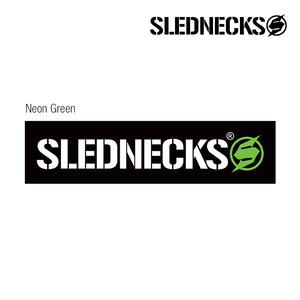 スレッドネックス 6インチ ロゴ ステッカー SLEDNECKS 6 inch Stencil Sticker (Neon Green) デカール シート ダイカット スノーモービル